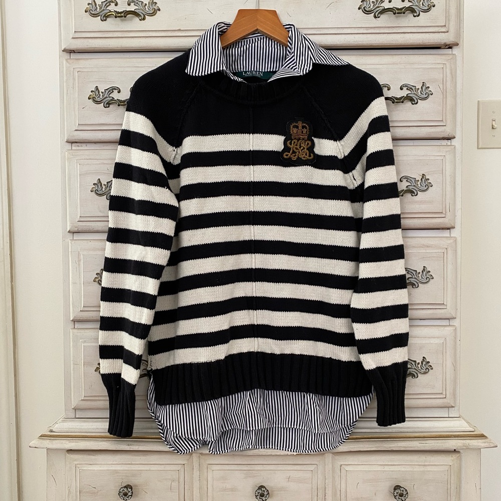 Ralph Lauren Stripe Layered Sweater